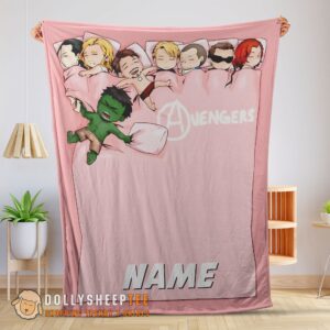 Hot Cute Marvel Avengers Assemble Avengers Chibi Sleeping Blanket Customized Blanket
