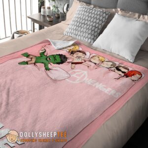 Alternative view of Hot Cute Marvel Avengers Assemble Avengers Chibi Sleeping Blanket Customized Blanket