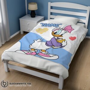 Alternative view of Perfect Cute Donald Duck Girlfriend Daisy Blanket Fleece Customized Blanket