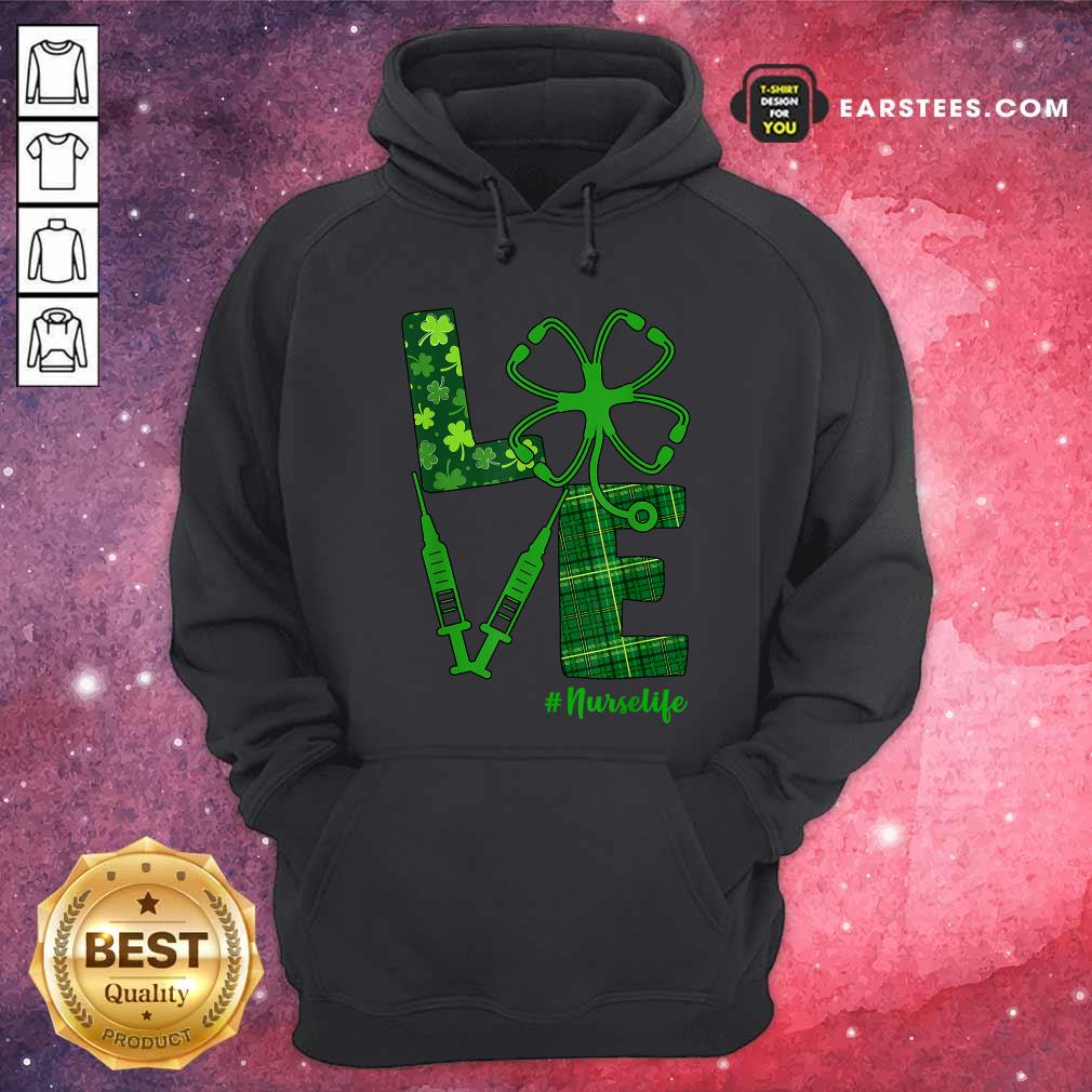 Happy Love Shamrock Nurse Life St Patricks Day Shirt - Image 2