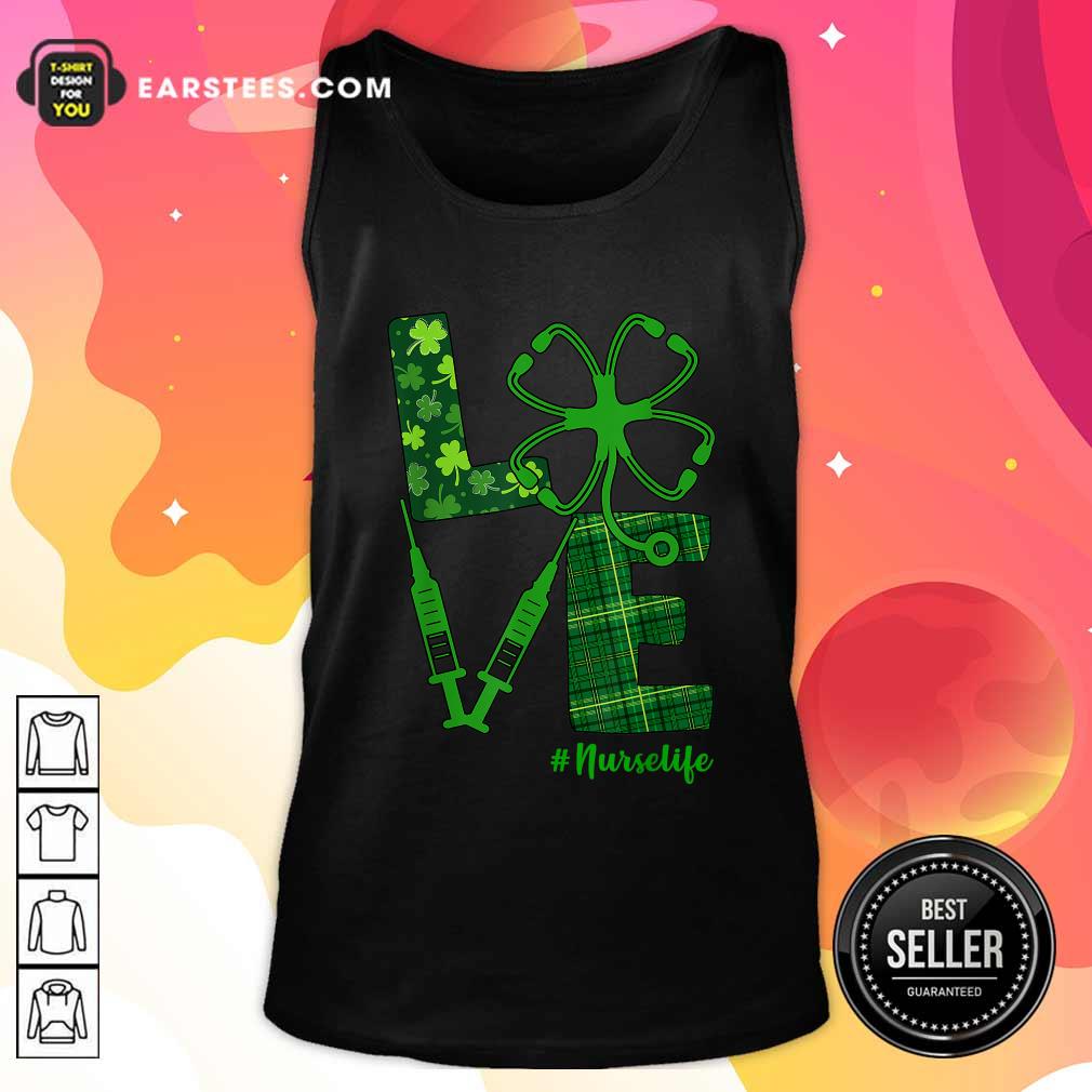 Happy Love Shamrock Nurse Life St Patricks Day Shirt - Image 4