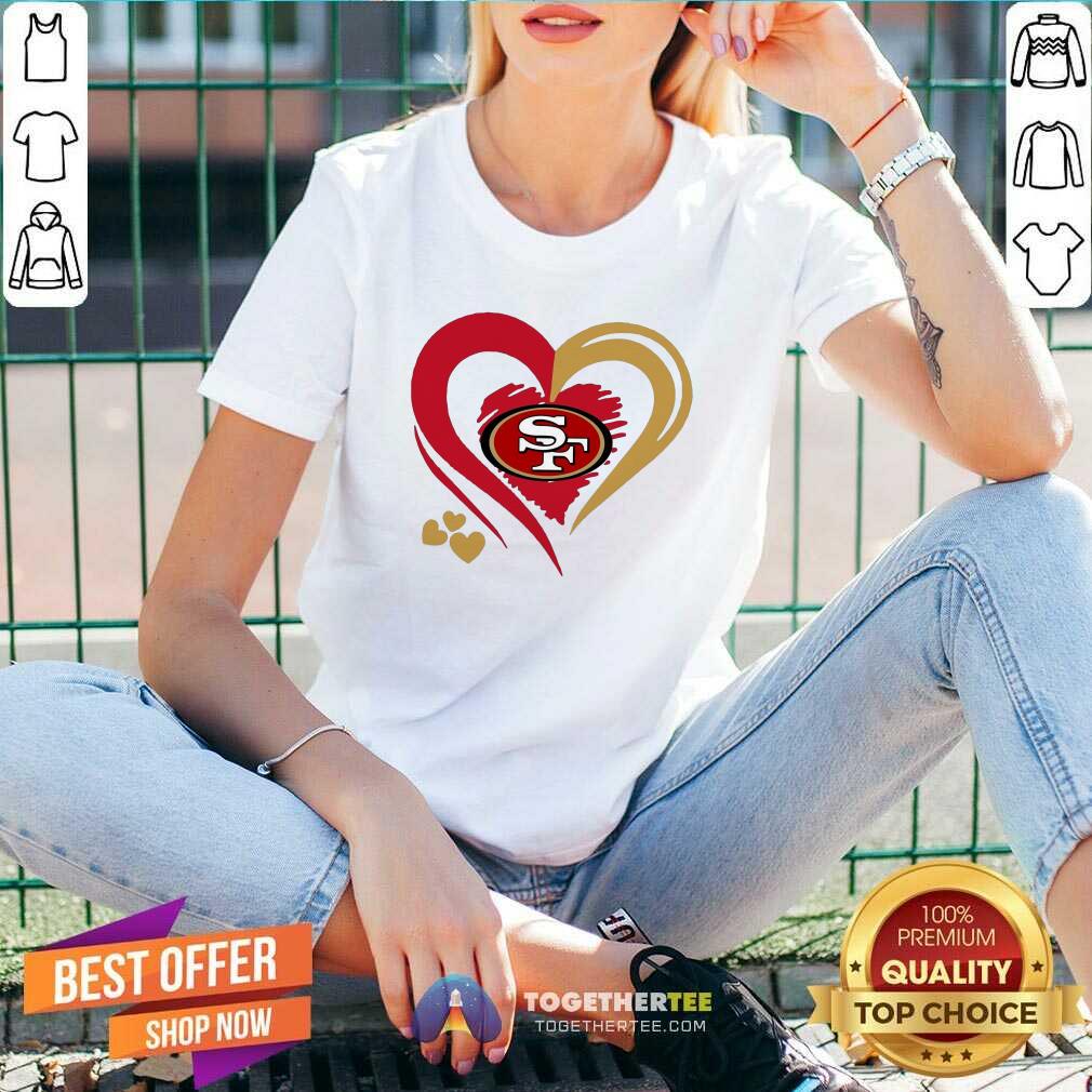 Official Love San Francisco 49ers Valentines Day Shirt - Image 2