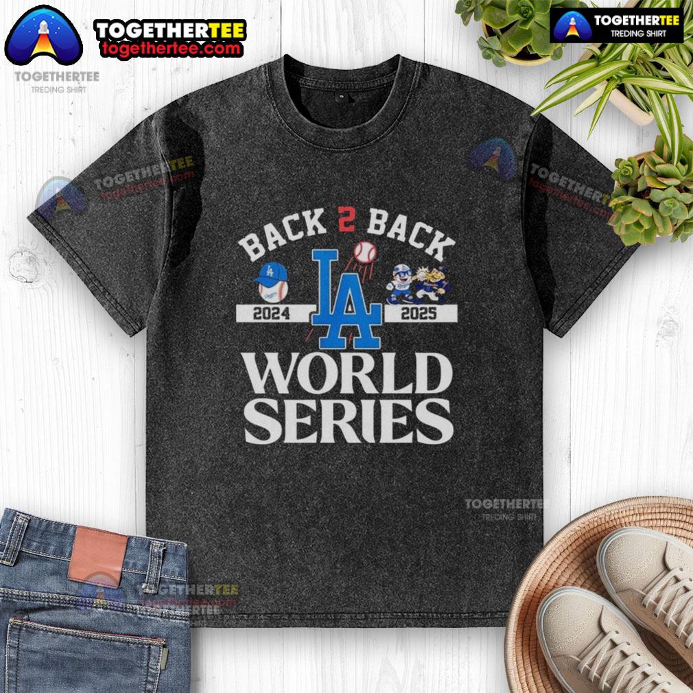 Awesome Los Angeles Dodgers Back 2 Back 2024-2025 World Series T-Shirt - Image 6