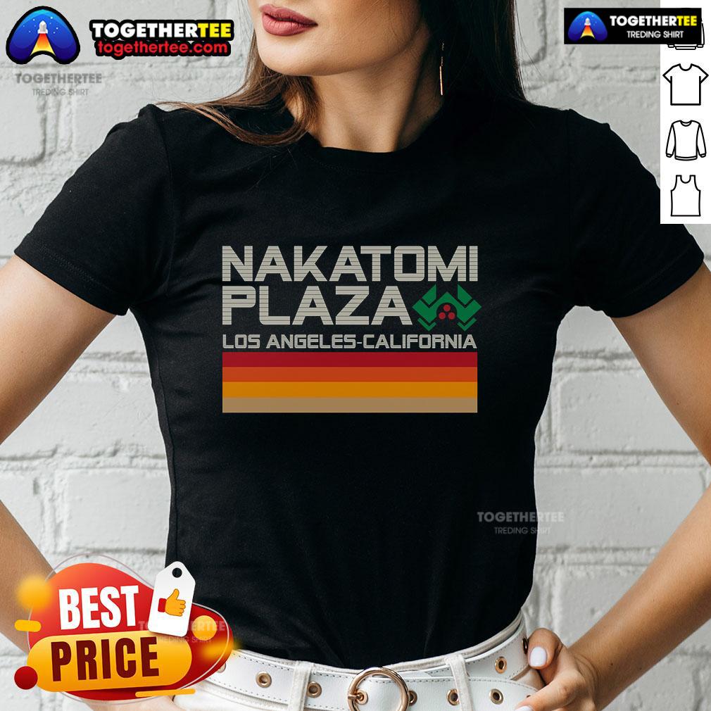 Top Nakatomi Plaza Los Angeles-California Retro T-Shirt - Image 3