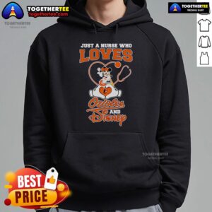 Alternative view of Top Mickey Mouse Just A Nurse Who Loves Orioles And Disney T-Shirt
