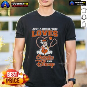Top Mickey Mouse Just A Nurse Who Loves Orioles And Disney T-Shirt