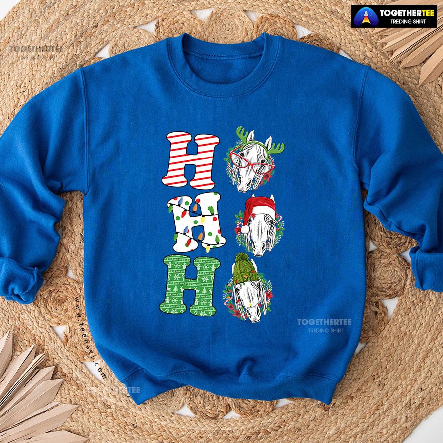Ho Ho Ho Horse Lover Christmas Sweatshirt - Image 10
