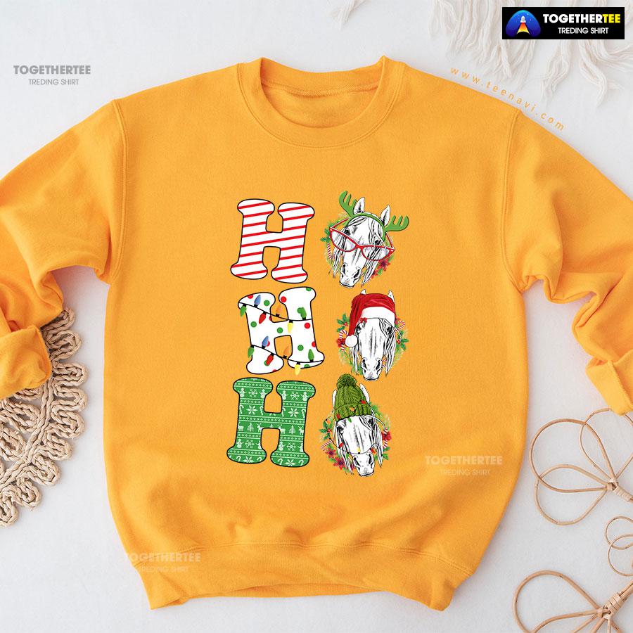 Ho Ho Ho Horse Lover Christmas Sweatshirt - Image 11