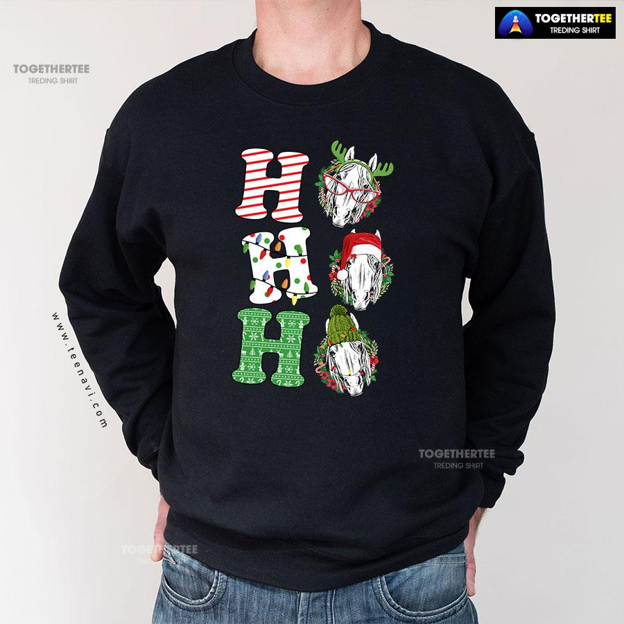 Ho Ho Ho Horse Lover Christmas Sweatshirt - Image 3