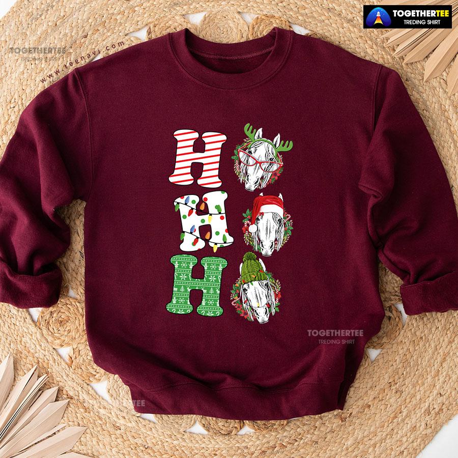 Ho Ho Ho Horse Lover Christmas Sweatshirt - Image 6