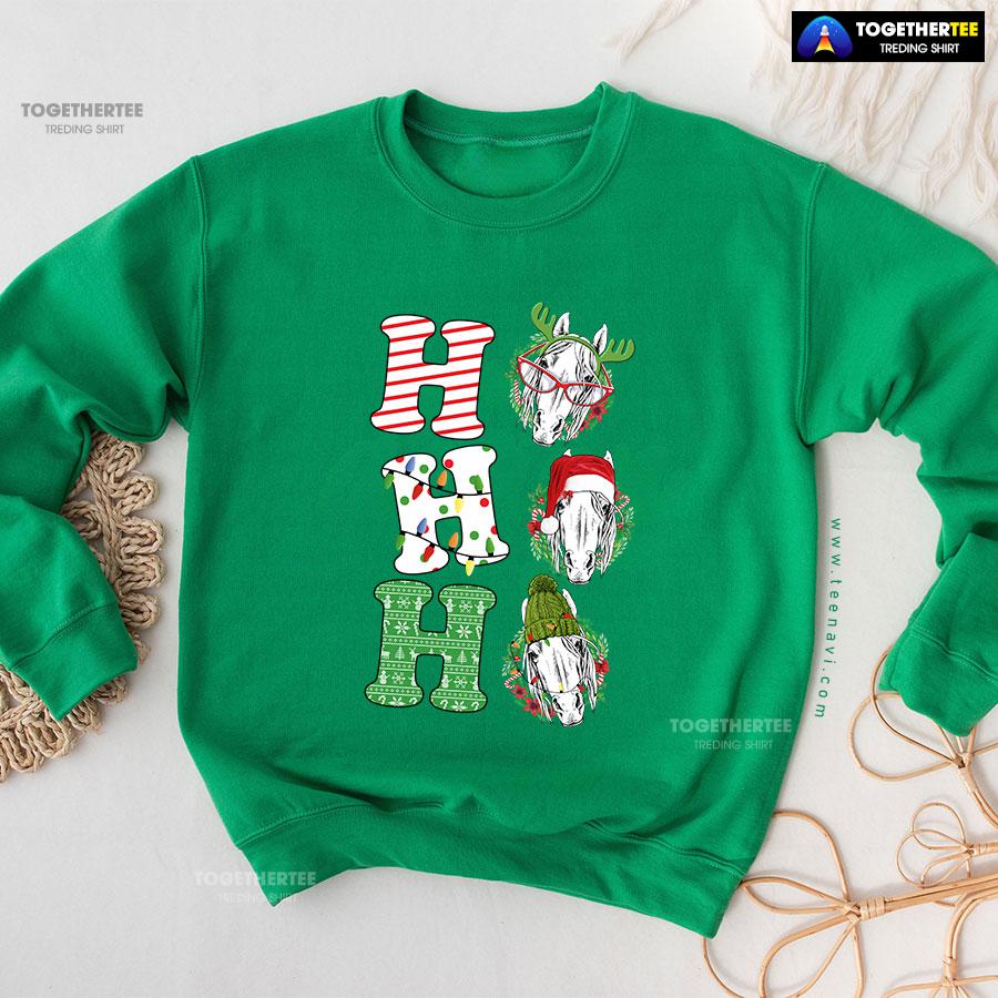 Ho Ho Ho Horse Lover Christmas Sweatshirt - Image 7