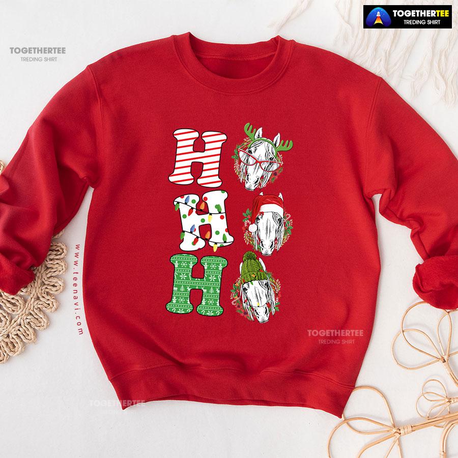 Ho Ho Ho Horse Lover Christmas Sweatshirt - Image 8