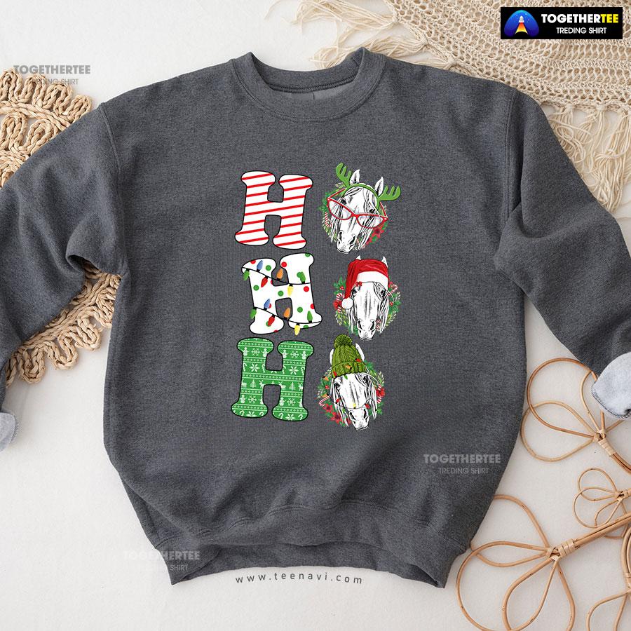 Ho Ho Ho Horse Lover Christmas Sweatshirt - Image 9