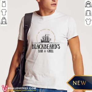 Delicacies And Delights And Fishing Equipment Blackbeard's Bar And Girl Shirt