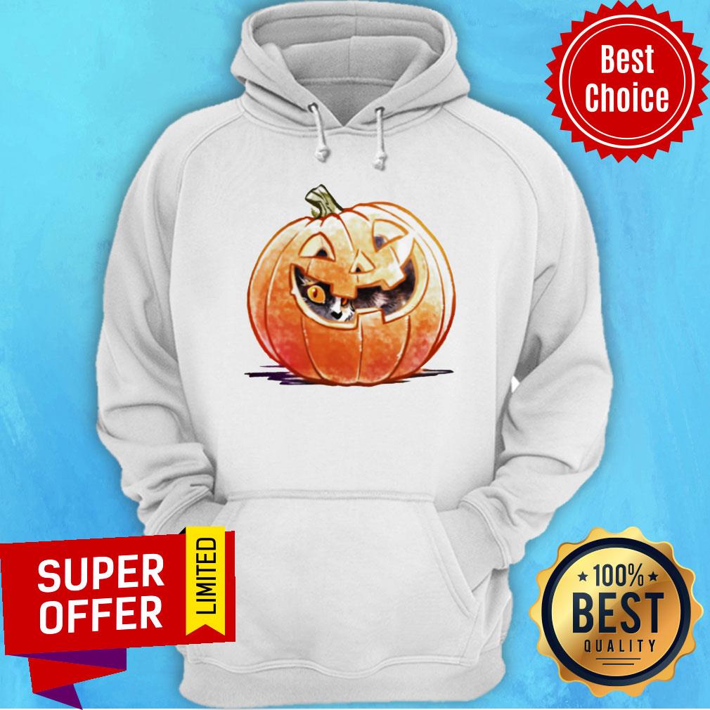 Halloween Grateful Pumpkin Spice Kitty Cat Shirt - Image 2