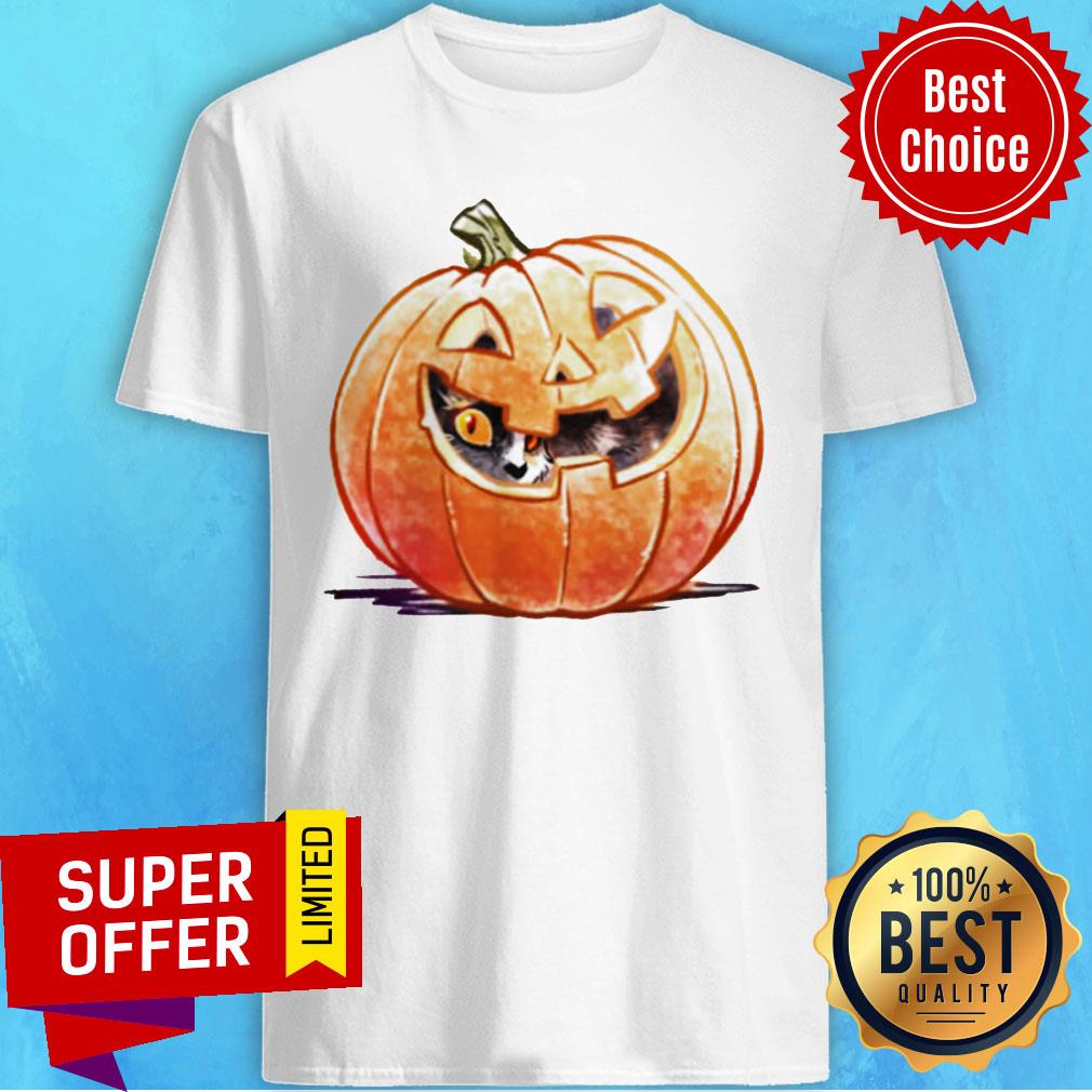 Halloween Grateful Pumpkin Spice Kitty Cat Shirt