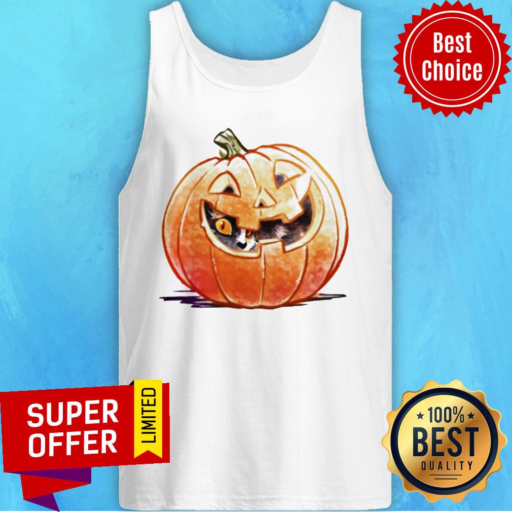 Halloween Grateful Pumpkin Spice Kitty Cat Shirt - Image 3