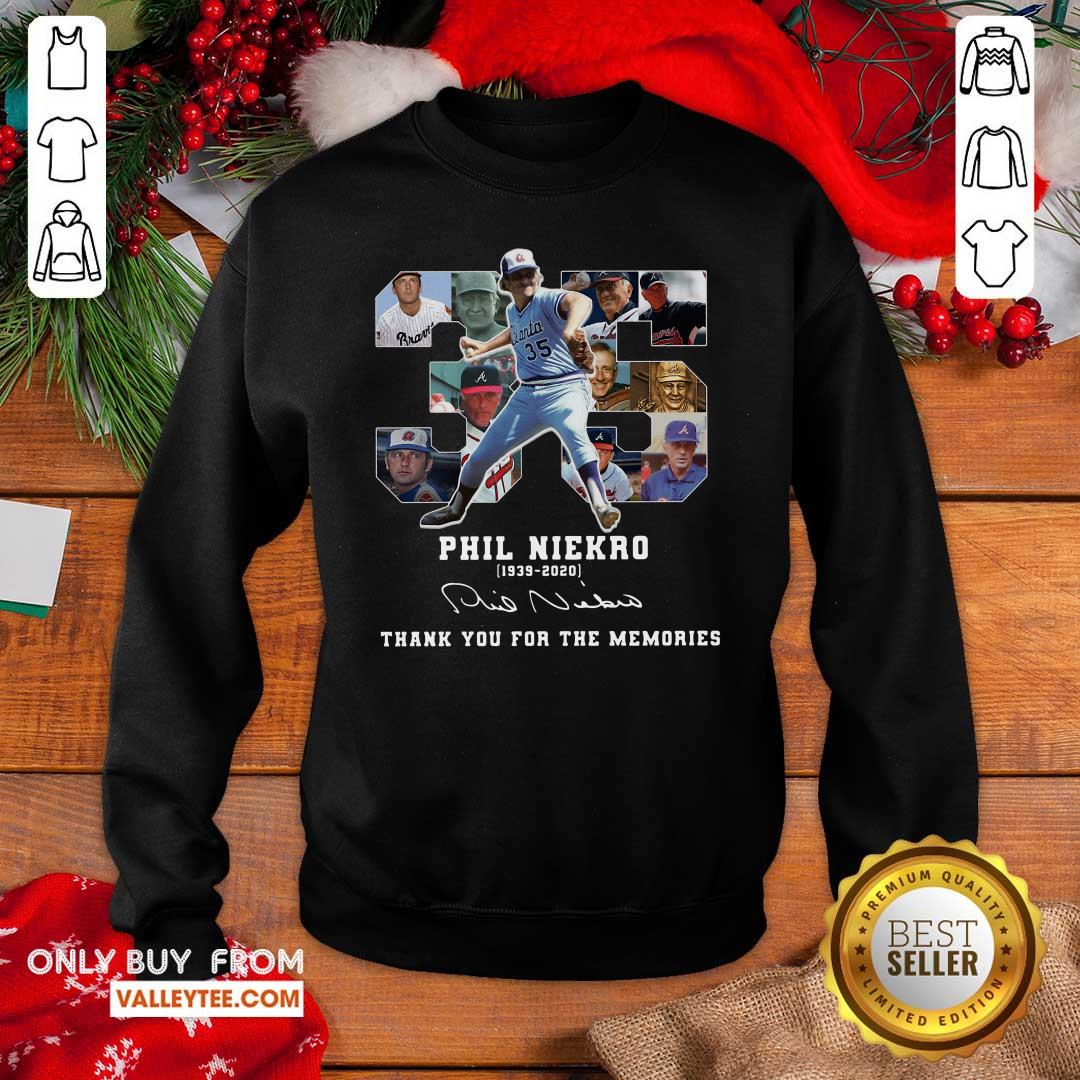 Top 35 Phil Niekro 1939 2020 Thank You For The Memories Signature Shirt - Image 5