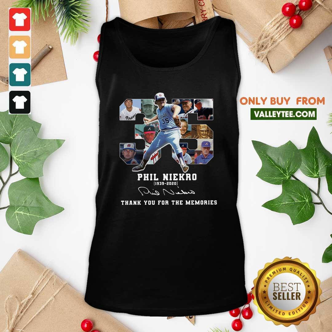 Top 35 Phil Niekro 1939 2020 Thank You For The Memories Signature Shirt - Image 4