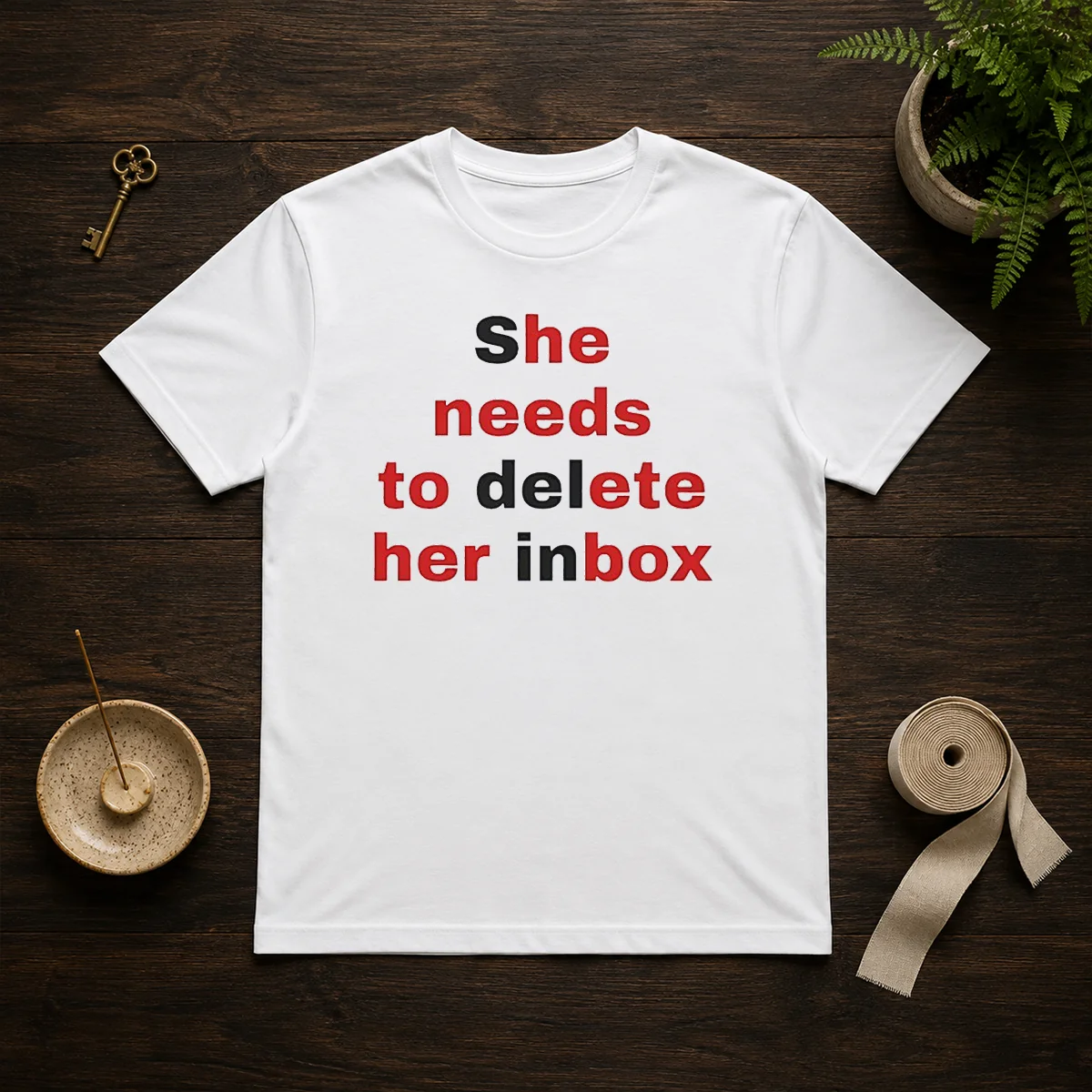 Nice She Needs To Delete Her Inbox Quote Email Shirt
