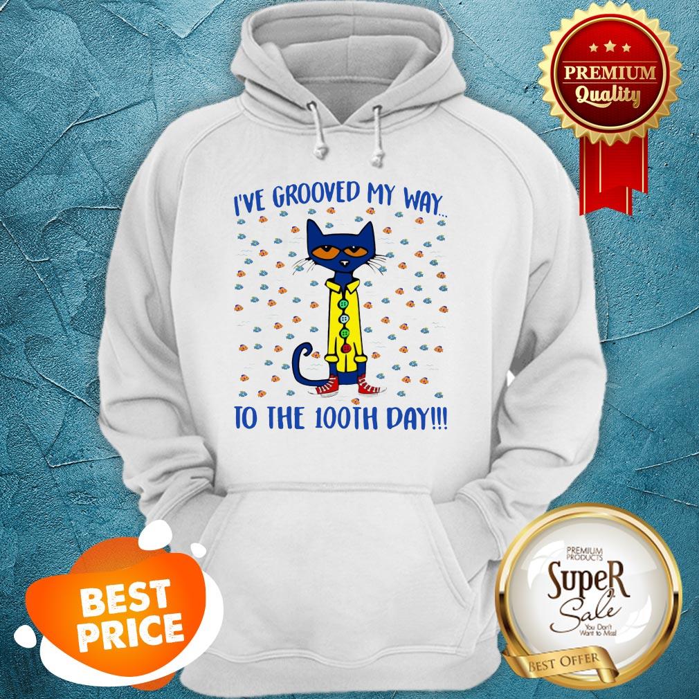 Pete Cat I've Grooved My Way To The 100th Day Shirt - Image 5