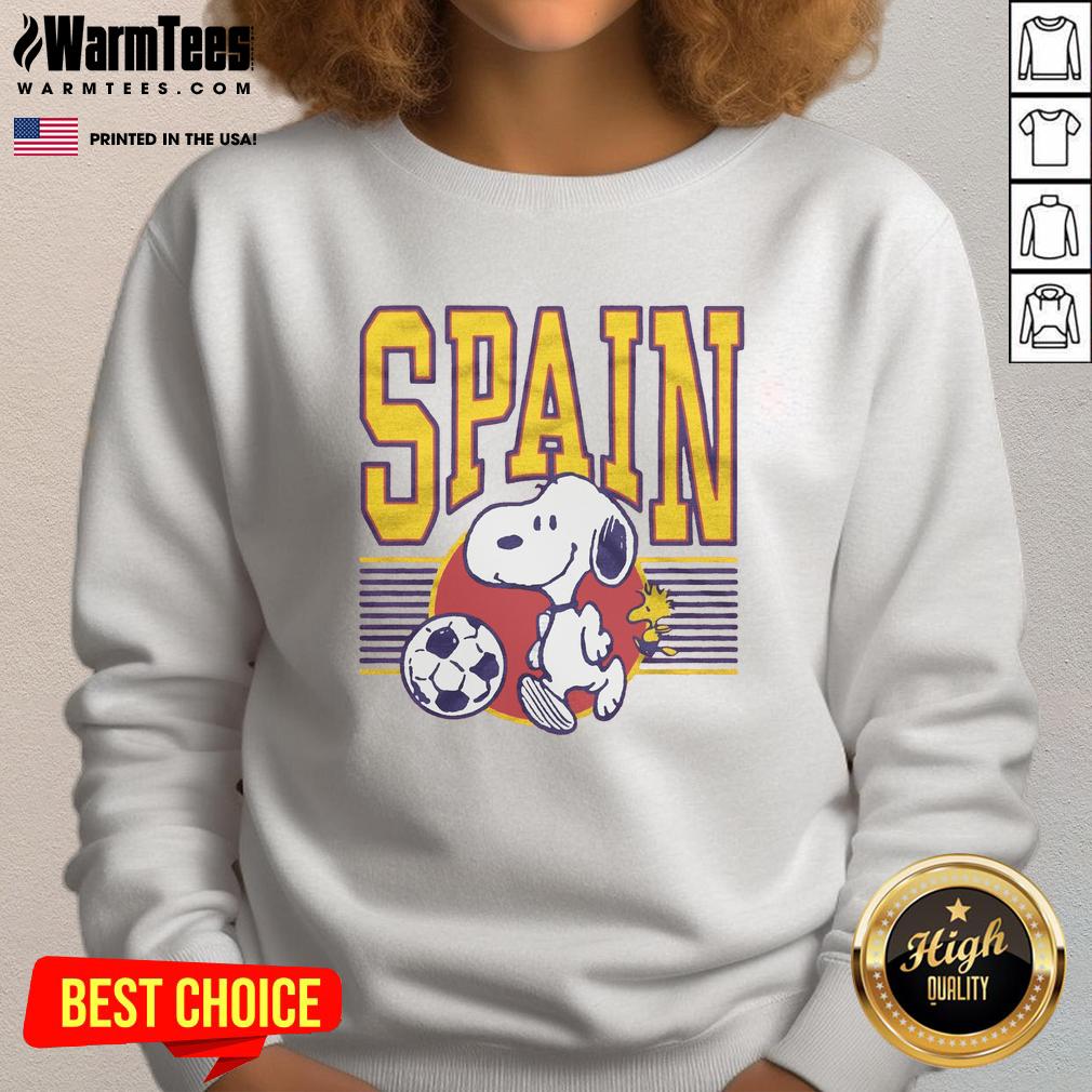 Cute Peanuts Snoopy X Spain Soccer T-Shirt - Image 5