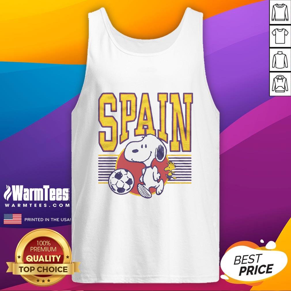Cute Peanuts Snoopy X Spain Soccer T-Shirt - Image 4