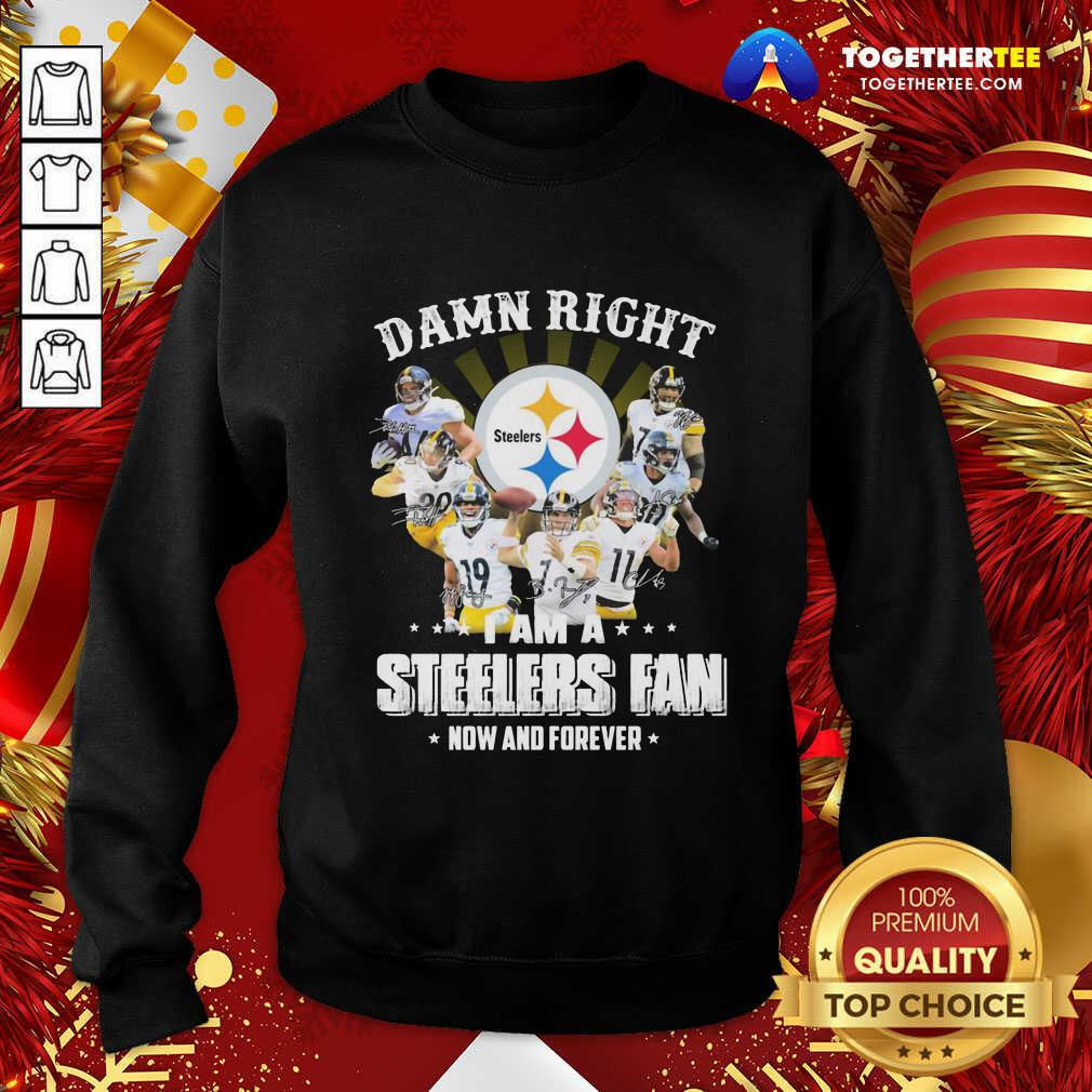 Hot So Damn Right I Am A Pittsburgh Steelers Fan Now And Forever Signature Shirt - Image 4