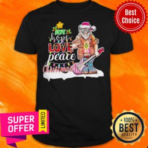 Premium Santa Joy Hope Love Peace Christmas Shirt