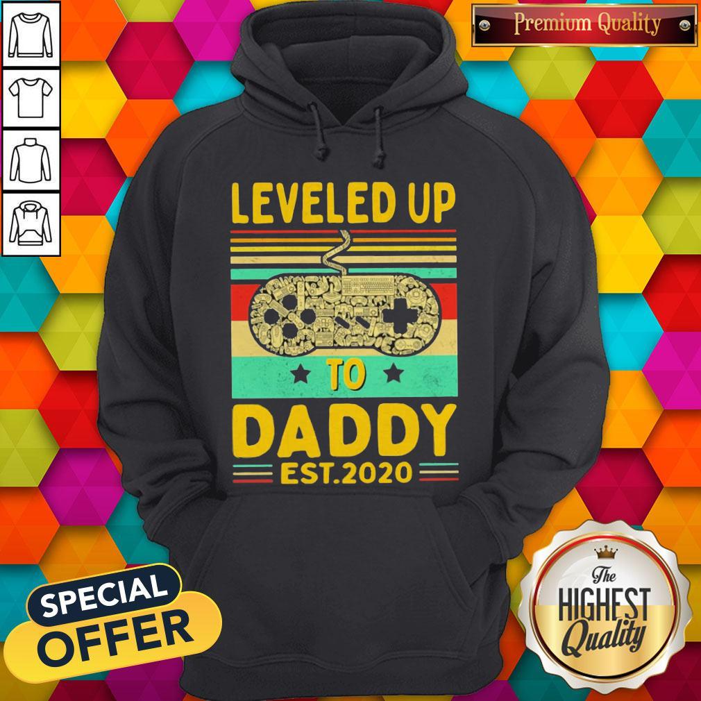 Play Game Leveled Up To Daddy Est 2020 Vintage Shirt - Image 3