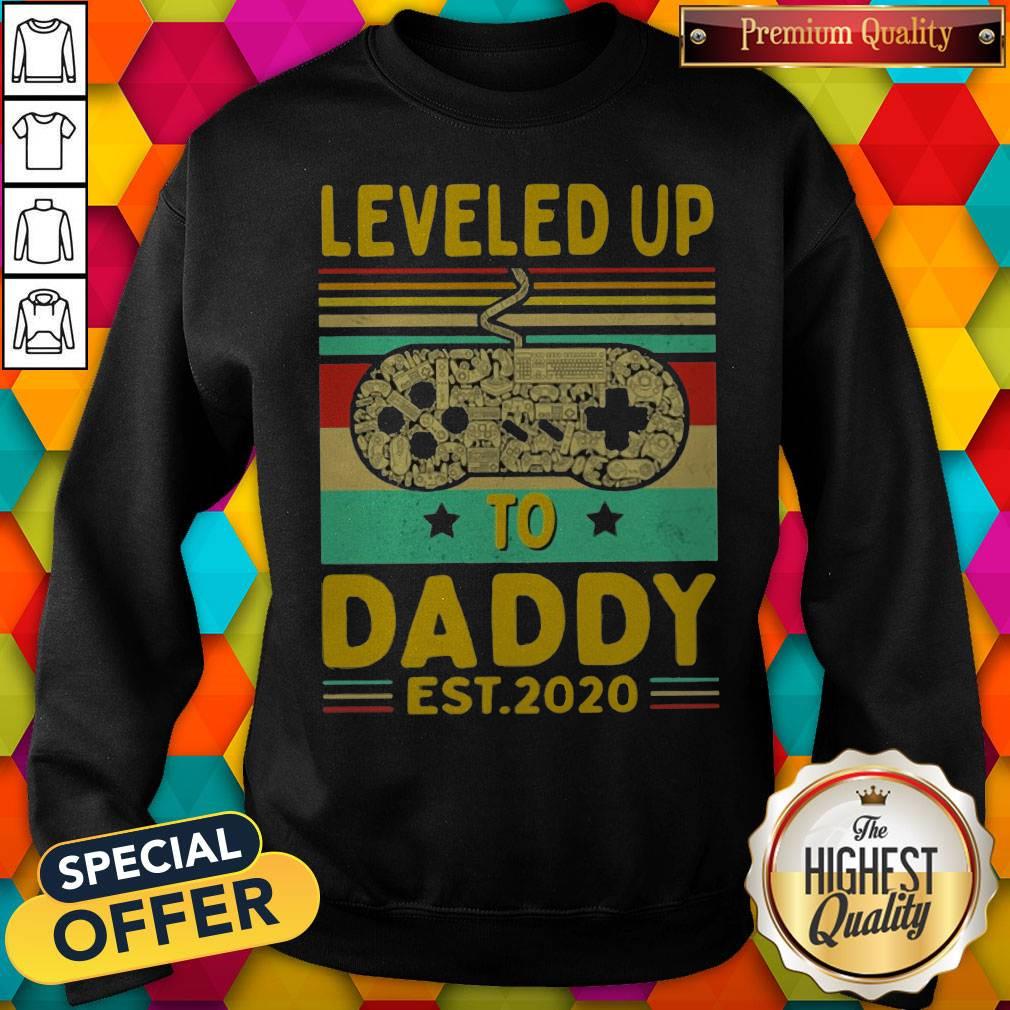 Play Game Leveled Up To Daddy Est 2020 Vintage Shirt - Image 5