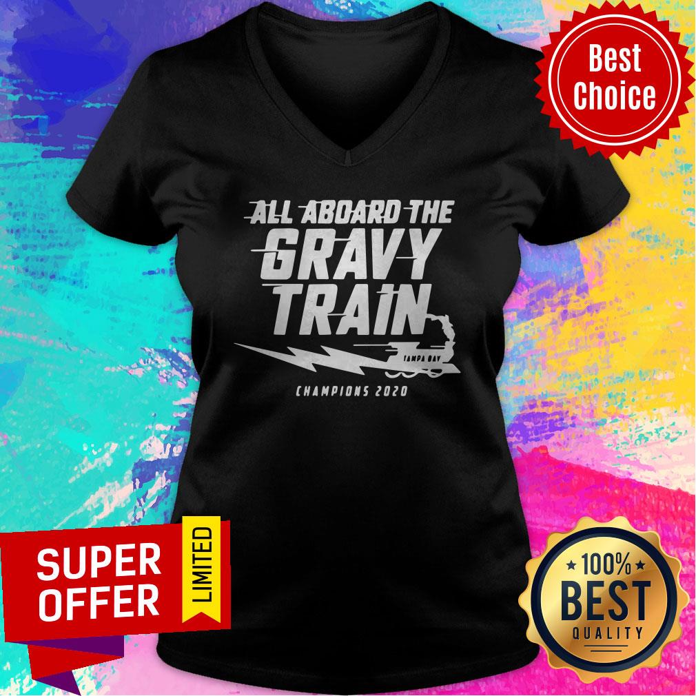 Top All Aboard The Gravy Train Tampa Bay Champions 2020 Shirt - Image 3