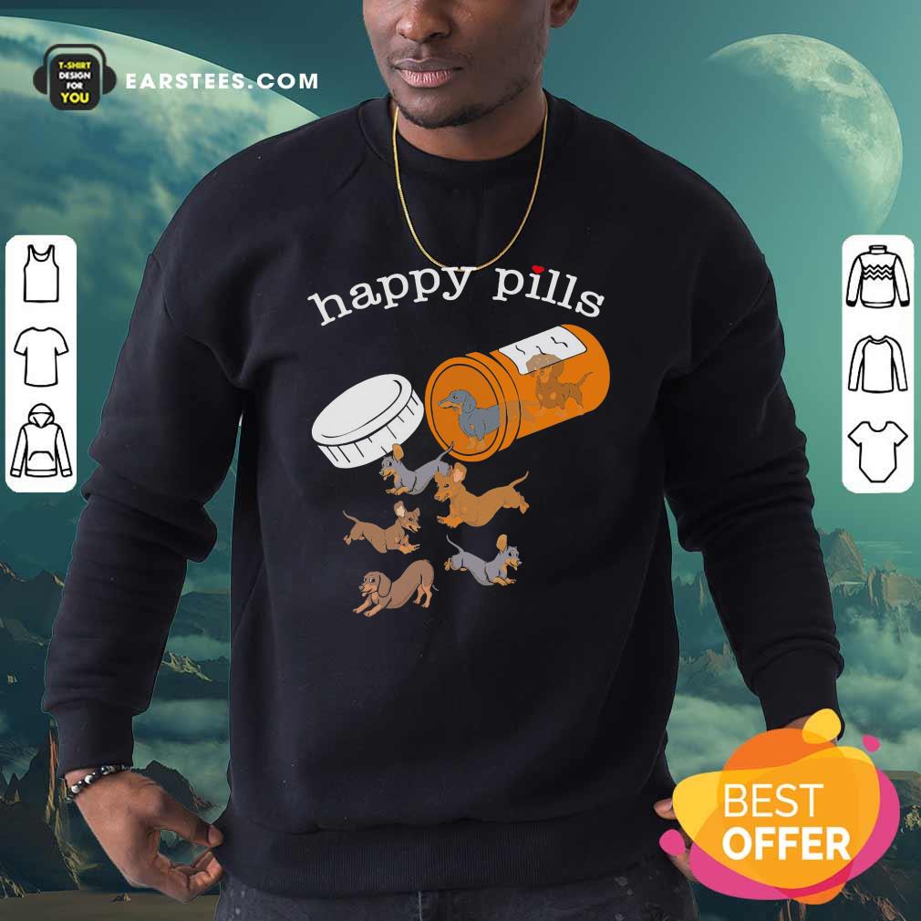 Official Dachshund Happy Pills Shirt - Image 5