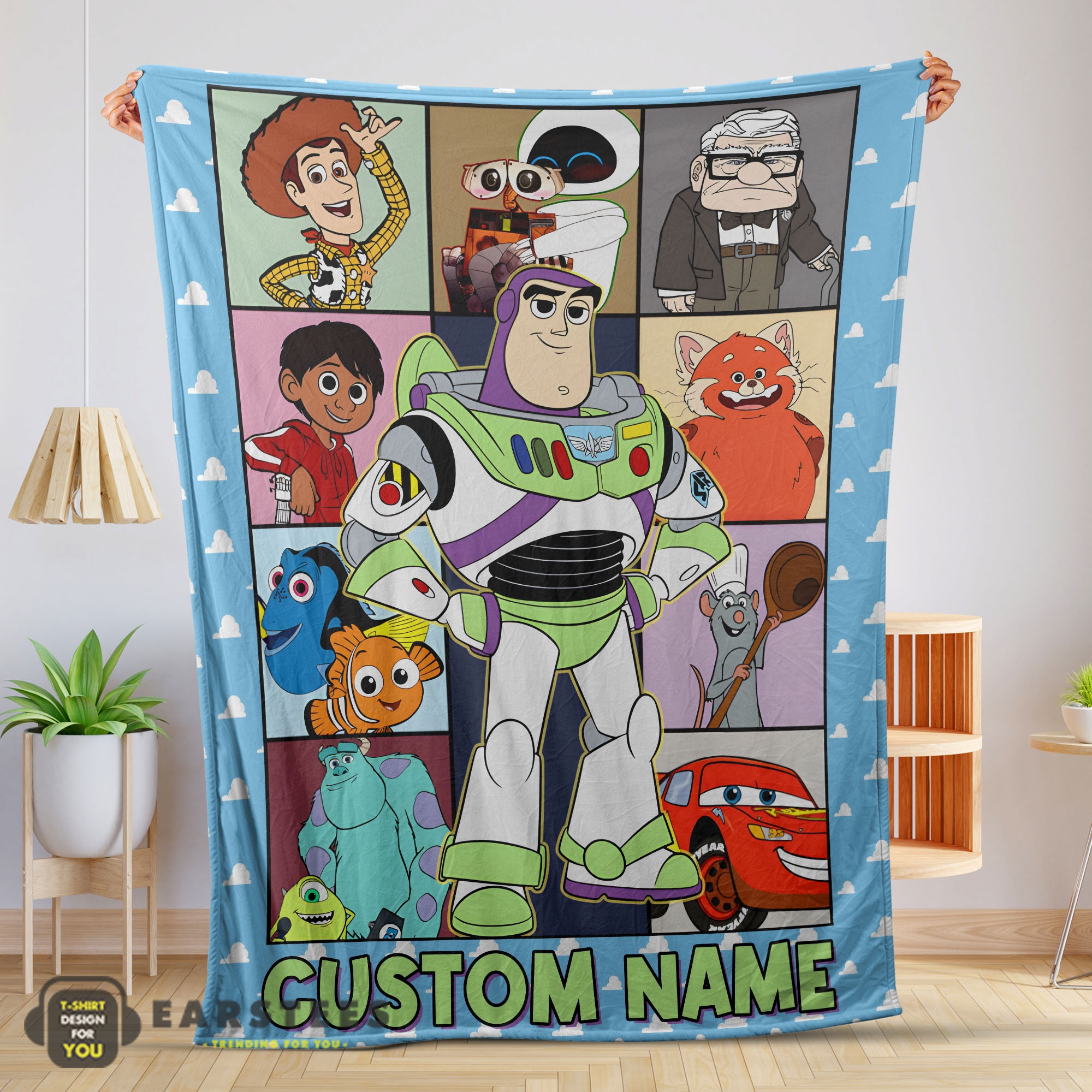 Good Disney Pixar Toy Story Buzz Lightyear With Friends Blanket Fleece Customized Blanket