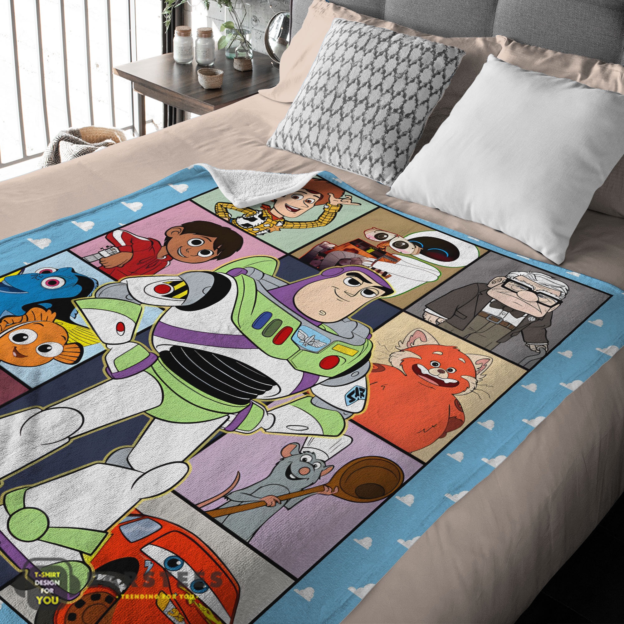 Good Disney Pixar Toy Story Buzz Lightyear With Friends Blanket Fleece Customized Blanket - Image 2