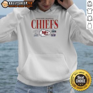 Alternative view of Original Kansas City Chiefs Super Bowl Champions IV LIIV LVII LVIII T-Shirt