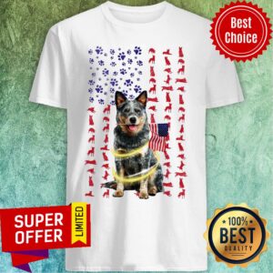 Awesome Heeler With Flag Amercian Shirt