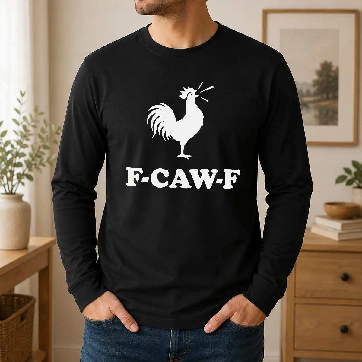 Good F CAW F Rooster Chicken Animal Shirt - Image 6