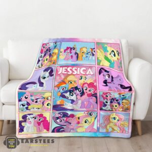 Alternative view of Good My Little Pony Characters Friendship Is Magic Collage Blanket Fleece Customized Blanket