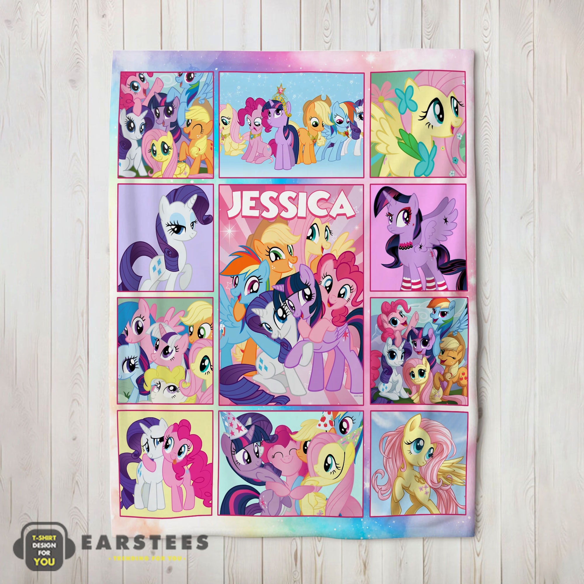Good My Little Pony Characters Friendship Is Magic Collage Blanket Fleece Customized Blanket