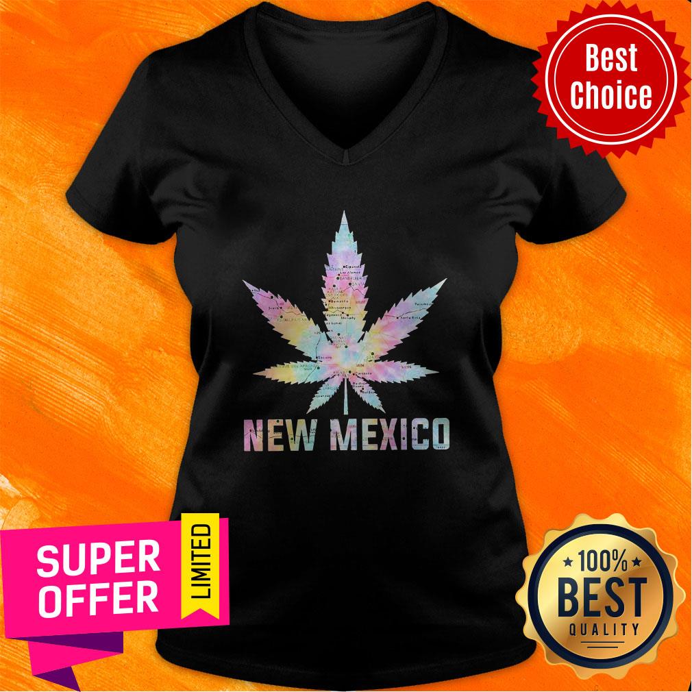 Awesome Weed Marijuana New Mexico To Map Shirt - Image 4