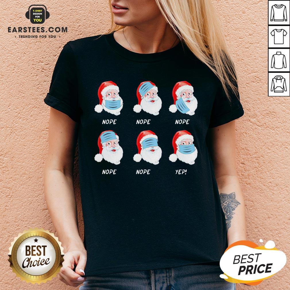 Good Santa Claus Wearing Mask Wrong Christmas 2020 Shirt - Image 4
