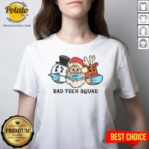 Alternative view of Cute Santa Claus 2020 Rad Tech Squad Snow And Reindeer Wear Mask Shirt