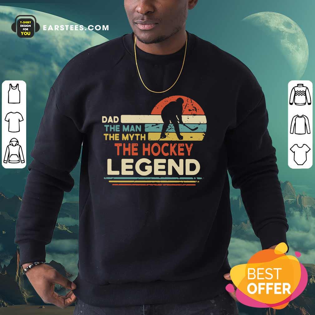 Golf Dad The Man The Myth The Hockey Legend Vintage Shirt - Image 3