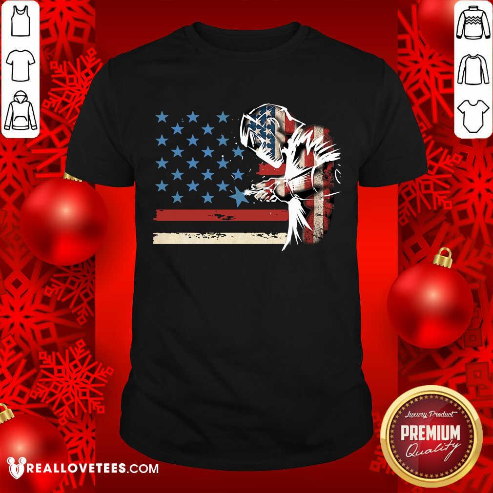 Awesome Patriot Welder American Flag Shirt