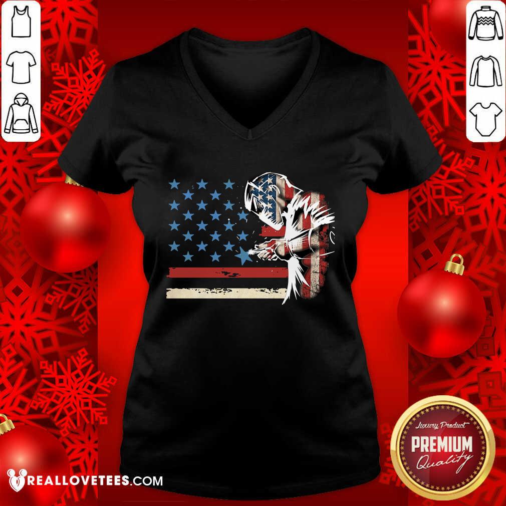 Awesome Patriot Welder American Flag Shirt - Image 3