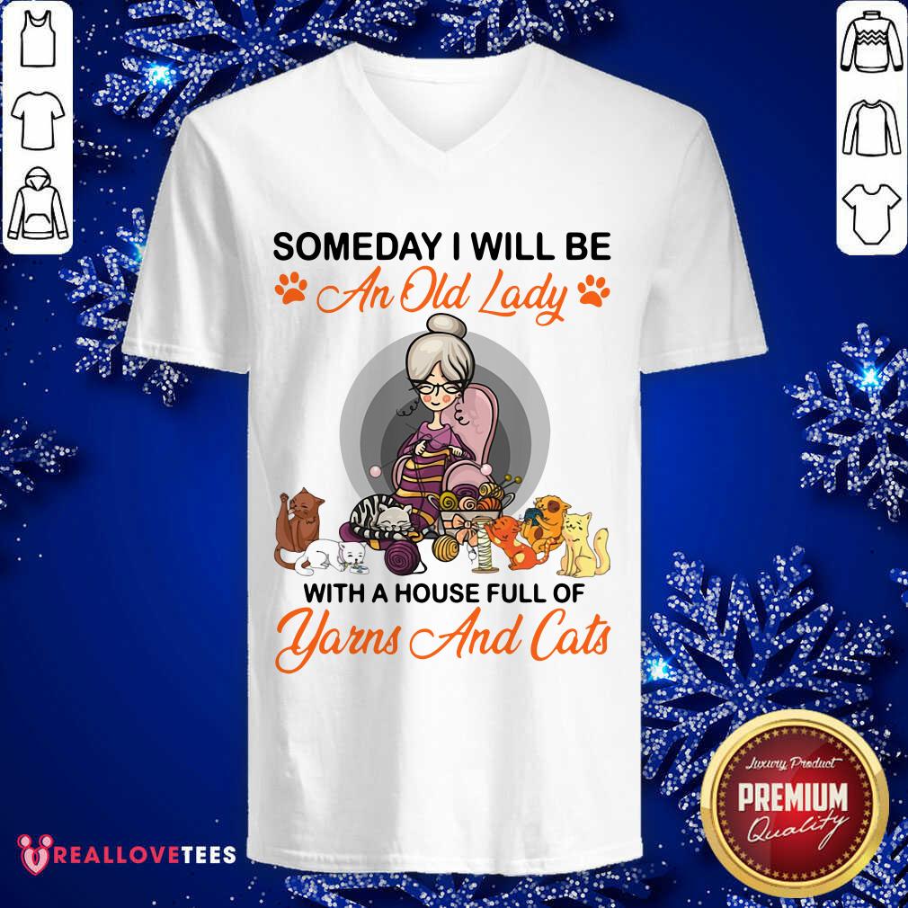 Someday I Will Be An Old Lady With A House Full Of Yearns And Cats Shirt - Image 3
