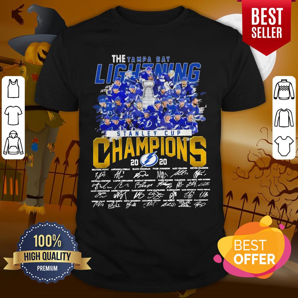 The Tampa Bay Lightning Stanley Cup Champions 2020 Signatures Shirt