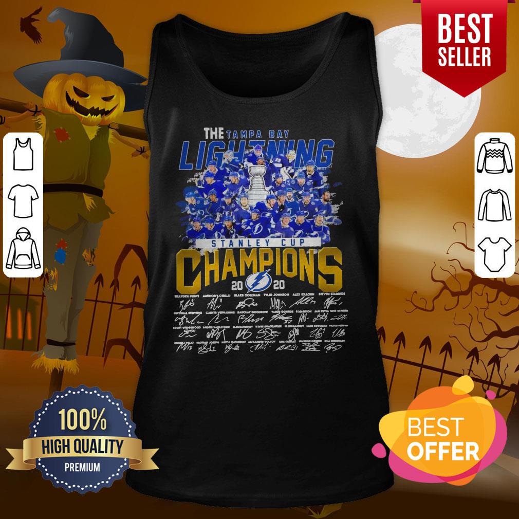 The Tampa Bay Lightning Stanley Cup Champions 2020 Signatures Shirt - Image 3