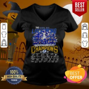 Alternative view of The Tampa Bay Lightning Stanley Cup Champions 2020 Signatures Shirt